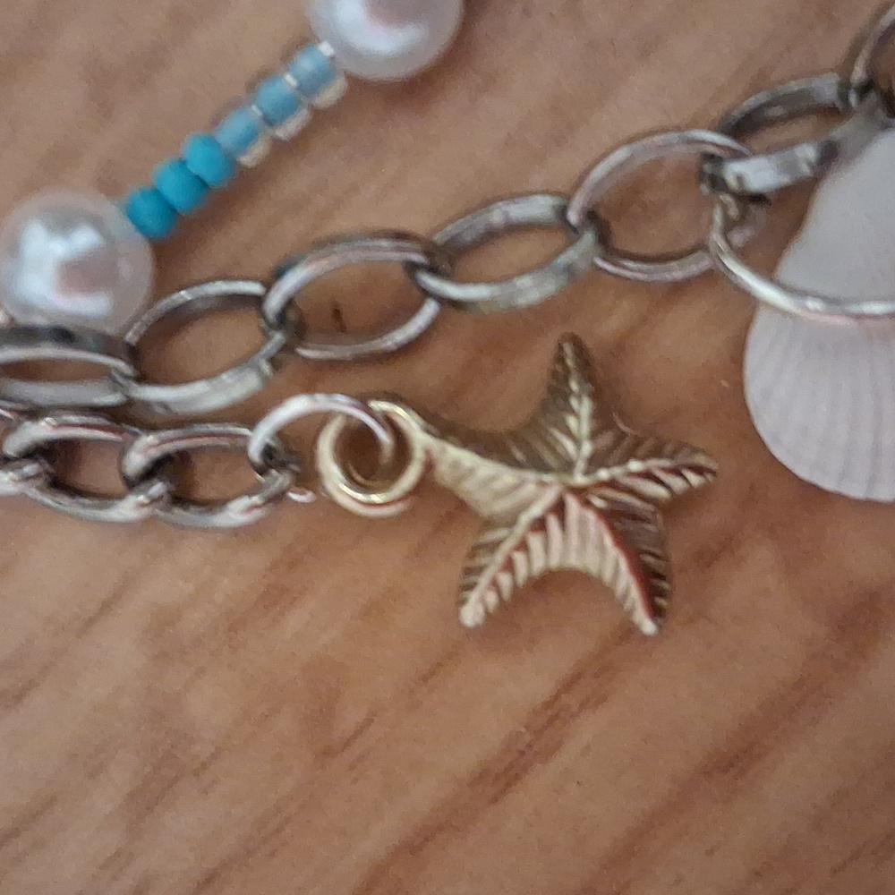 Handmade Ocean Theamed Keychain With A Shell From Ocean - Picture 3 of 4